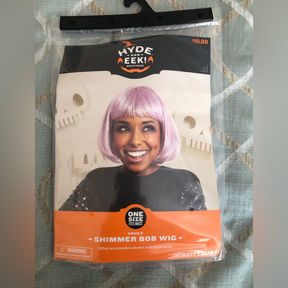 Hyde and Eek Boutique Shimmer Bob adult wig, one size Halloween costume dress up